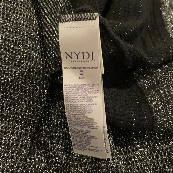 NYDJ Lurex double v neck sweater size XS - Picture 4 of 6